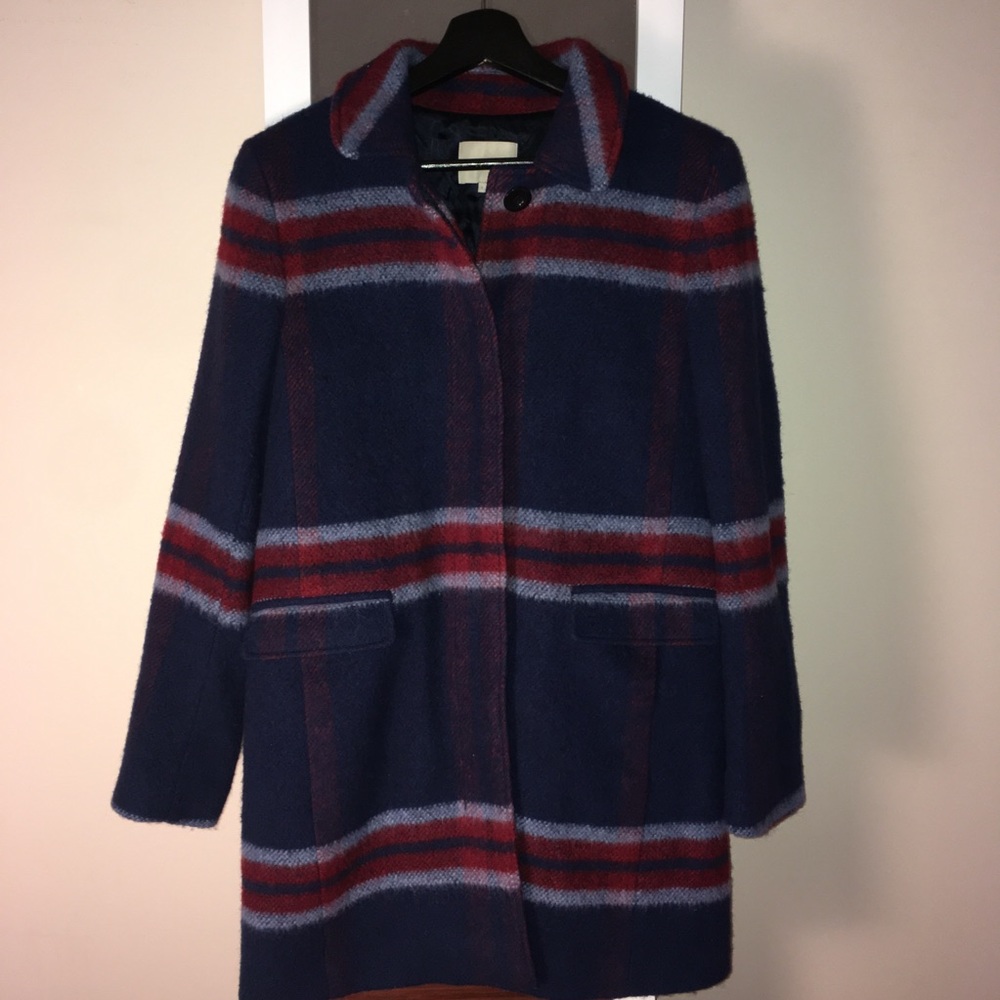 Plaid Button Down Coat